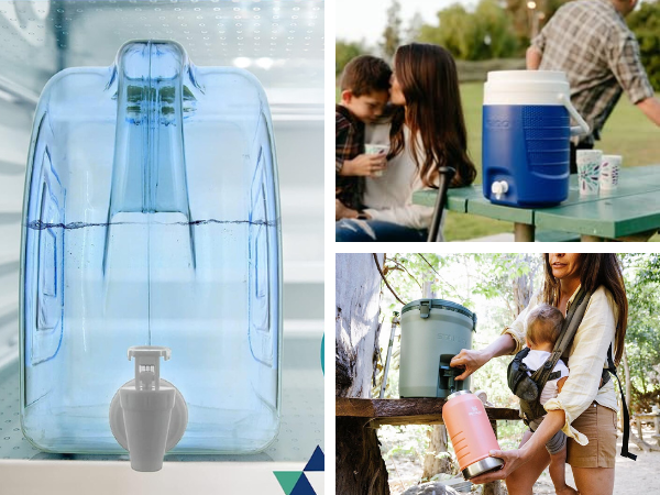 2 gallon water jug with handle