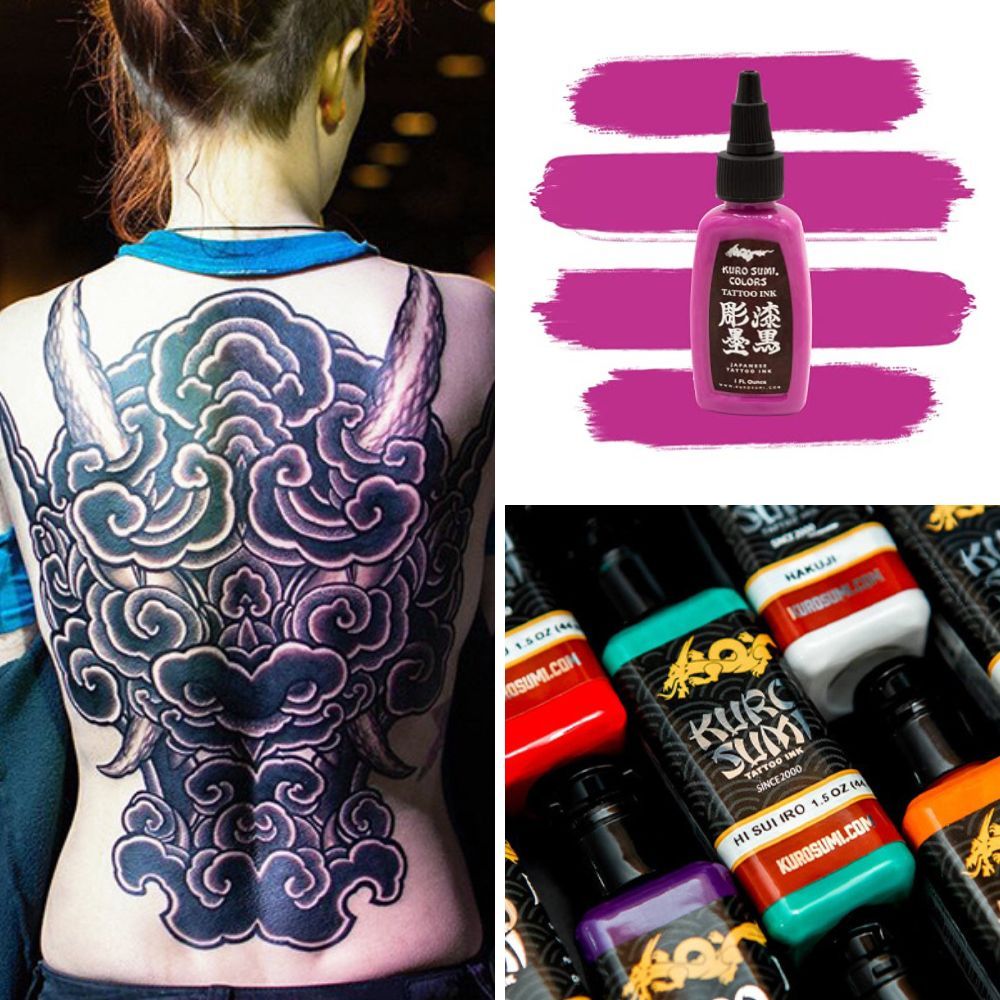 Kuro Sumi Japanese Tattoo Color Ink Pigments Set, Vegan