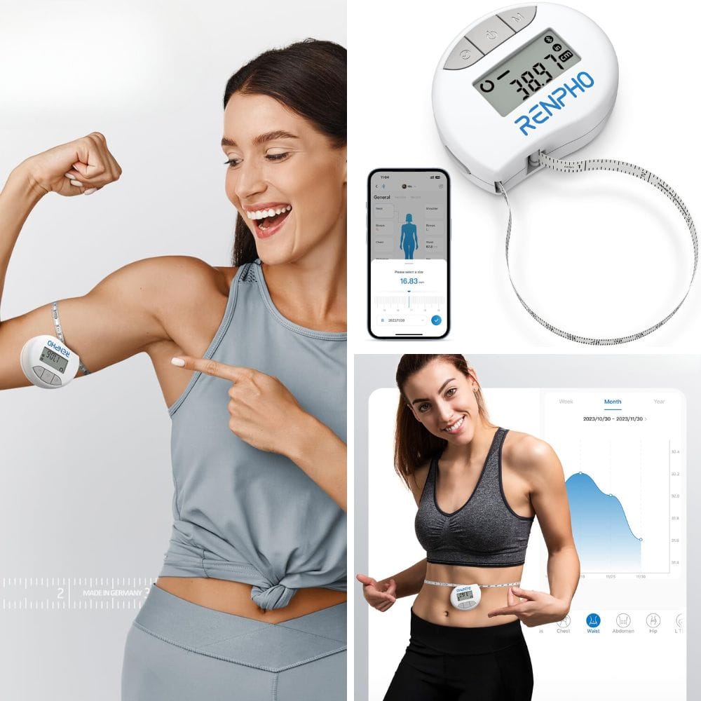 Body Tape Measure with Smart App, RENPHO Bluetooth Measuring Tapes for Body